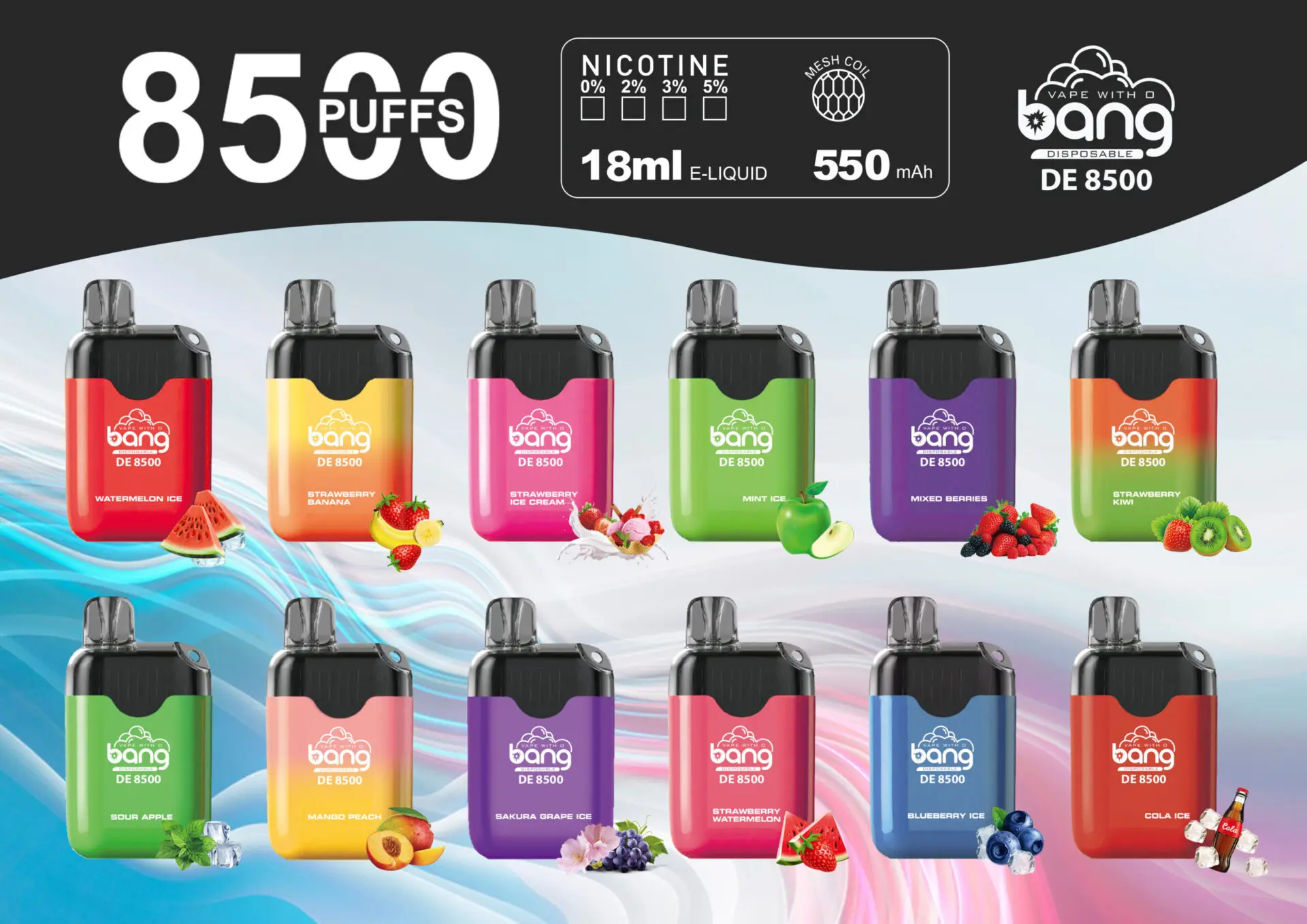 Bang DE 8500 potahů Dobrá VAPE Česko