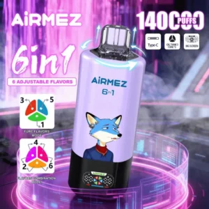 Airmez Fox 6 i 1 140K Puffs Vapes Grossist