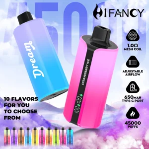 Bouffées 45k Hifancy 45000 Bouffées Vape Jetable Écran Intelligent