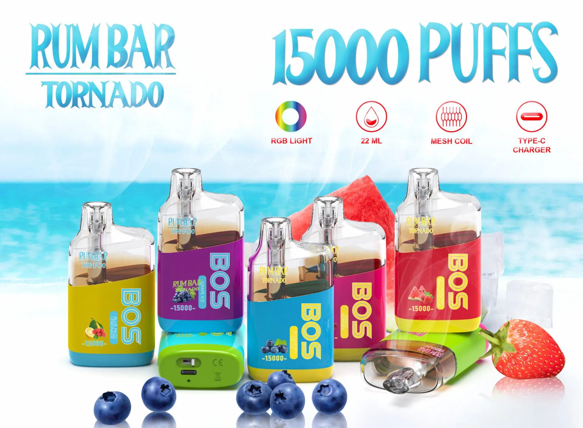 QST Rum Bar Tornado 15000 puffs