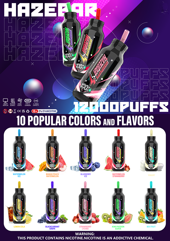 Hazebar 12000 PUFFS VAPE POPULAR Hazebar 12000 PUFFS VAPE POPULAR