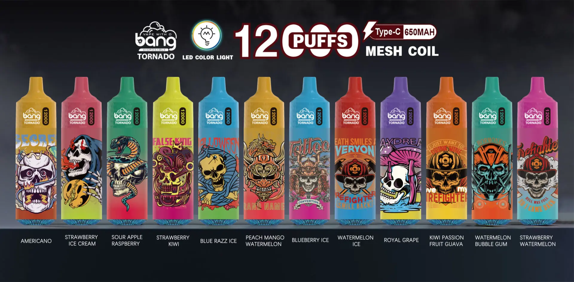 Bang tornado 12k Bang Box 12000 baforadas Vape no Atacado