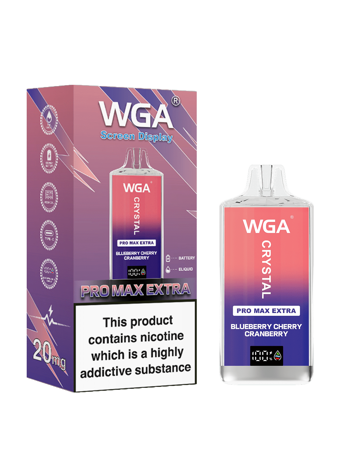 WGA crystal Vape Puffs 15000 Povoljna cijena