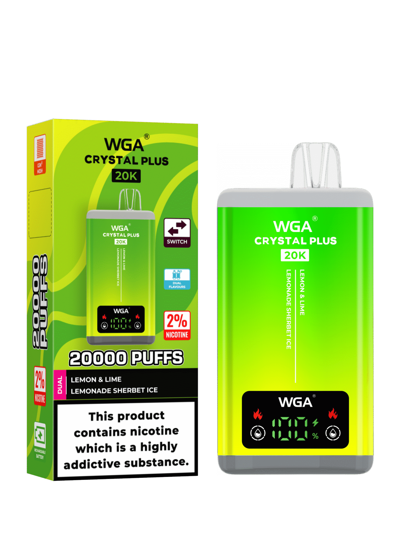 WGA crystal Vape Puffs 20000 Beszerzési Ár