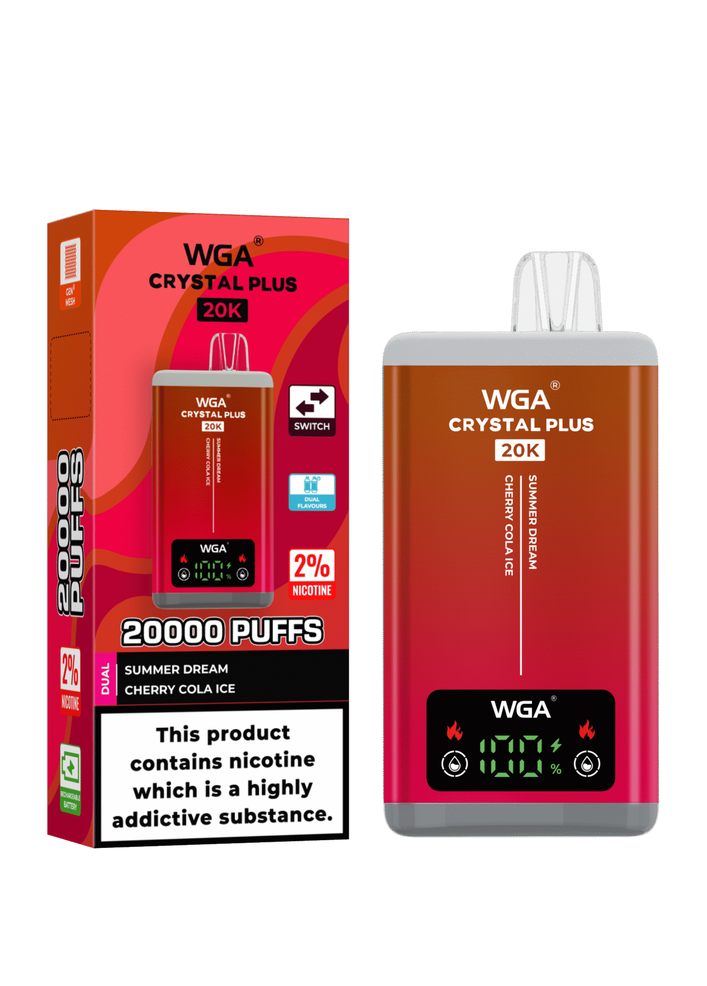 WGA crystal Vape Puffs 20k Nagykereskedelmi Ár WGA crystal Vape Puffs 20k Nagykereskedelmi Ár
