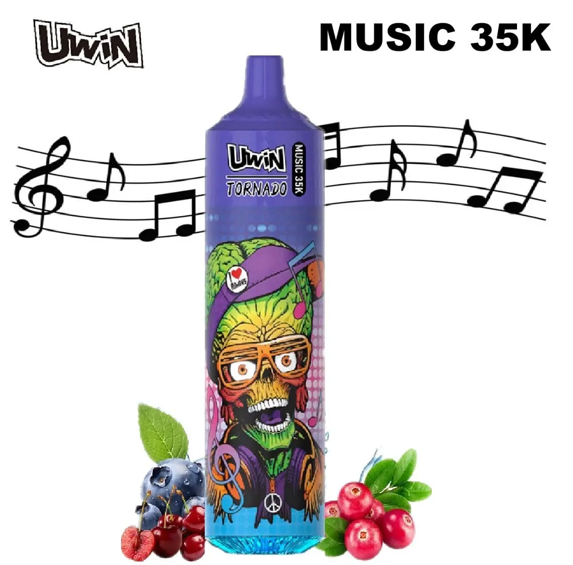 UWIN Tornado 35K Music vienreizējās lietošanas e-cigarete