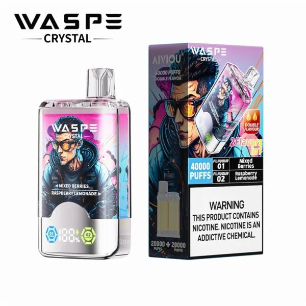 Top Selling WASPE Crystal Vape 40kPuffs High Capacity Disposable Vape for Ultimate Satisfaction