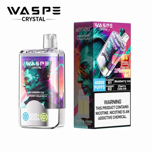 WASPE Crystal 40000 Puffs Premium Disposable Vape with Long Lasting Flavor