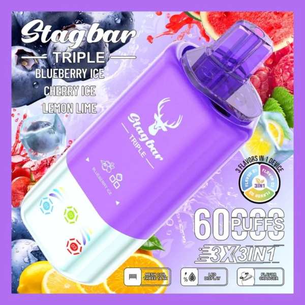 STAG BAR Triple 60000 Puffs Disposable Vape Device for Sale