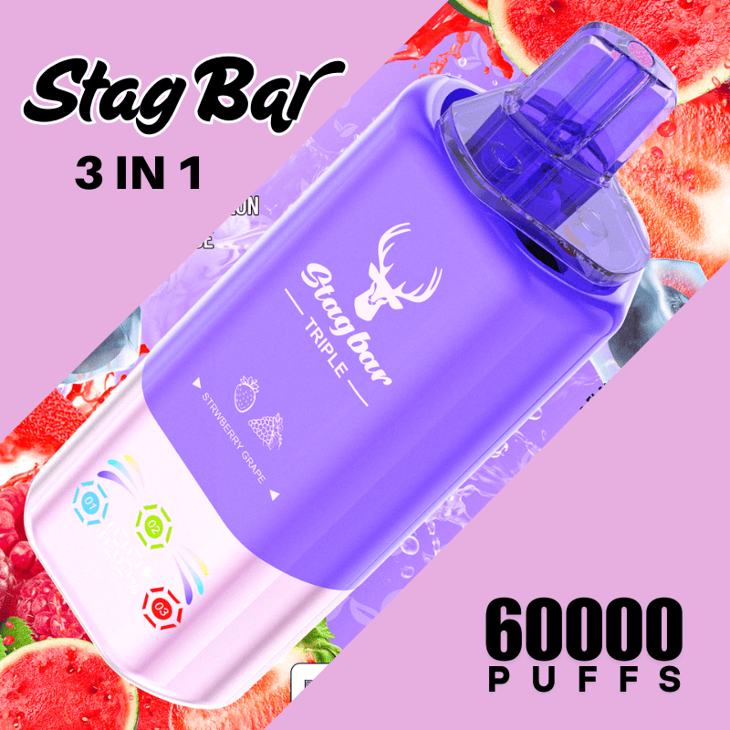 Stag Bar Triple 3 Smaken in 1 Vape 60K 60000 Puffs Stag Bar Triple 3 Smaken in 1 Vape 60K 60000 Puffs