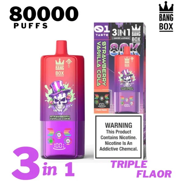 Bang Box Vape 80000 80K Puffs 3 in 1 Flavors New