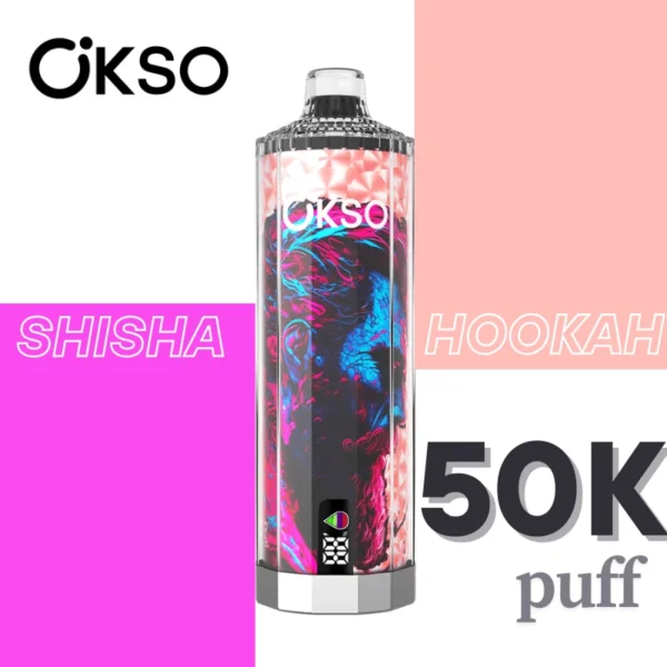 OKSO Shisha Hookah Mega 50000 Puffs 50k LED Display Vape