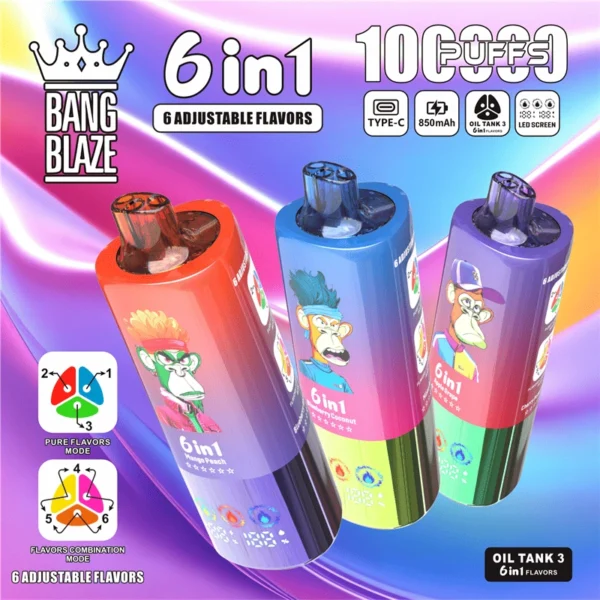 Bang Blaze Vape 100000 Puffs 6 in 1 Vape Bulk Price