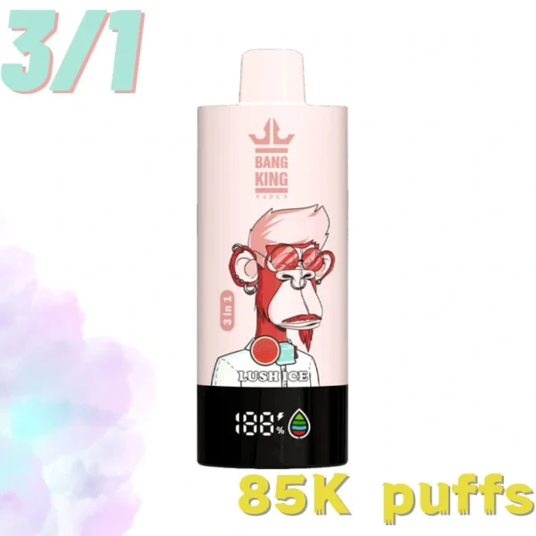 Bang King 3 in 1 Vape 85000 Puffs Large Capacity E Cigarette for Daily Use