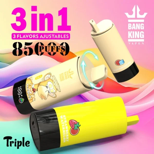 Bang King Triple 85000 85k Puffs Vape 3 in 1 Disposable Vape Wholesale