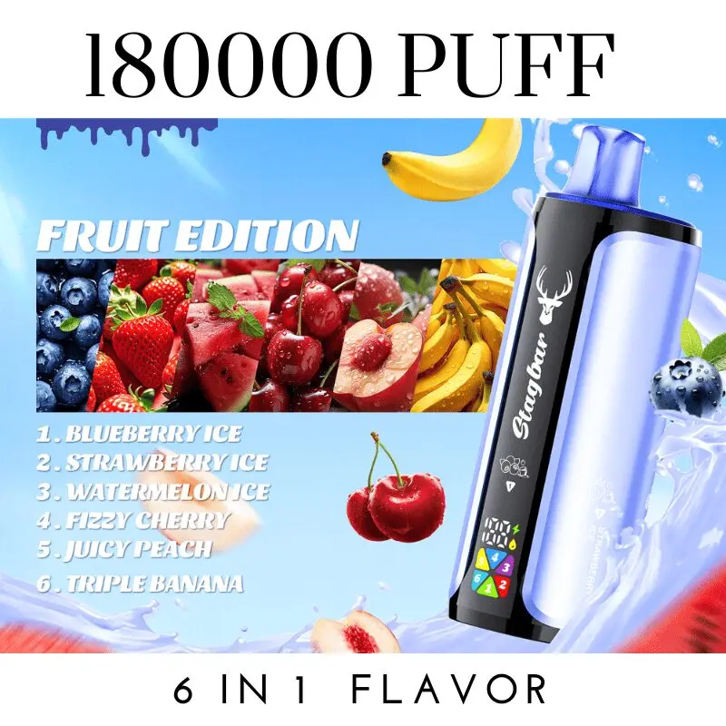 Original Stagbar 6 i 1 180000 puffar Stag Bar 6 i 1 180K Puff Original Stagbar 6 i 1 180000 puffar Stag Bar 6 i 1 180K Puff
