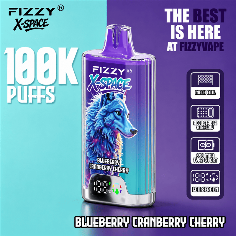 Vape desechable Fizzy X-Space 100K de caladas en almacén de la UE Vape desechable Fizzy X-Space 100K de caladas en almacén de la UE